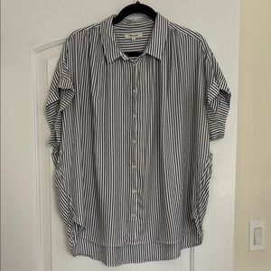 COPY - Madewell Blue and White Striped Shirt